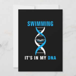 Swimmen in meiner DNA Funny SwimerSchwimmen Coole  Feiertagskarte