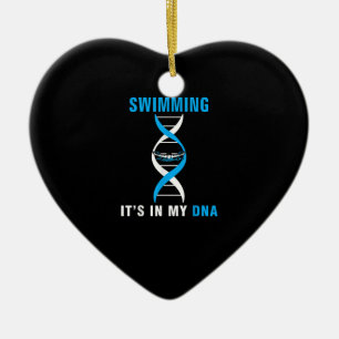 Swimmen in meiner DNA Funny SwimerSchwimmen Coole  Keramik Ornament