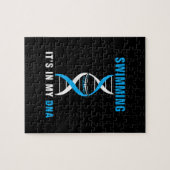 Swimmen in meiner DNA Funny SwimerSchwimmen Coole  Puzzle (Horizontal)