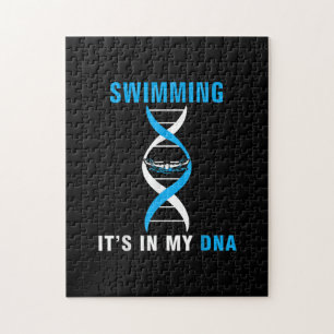 Swimmen in meiner DNA Funny SwimerSchwimmen Coole  Puzzle