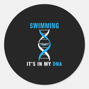 Swimmen in meiner DNA Funny SwimerSchwimmen Coole  Runder Aufkleber