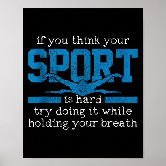 Swimmer Gift Funny Swimming Srts Quote Tank Top Poster (Vorne)