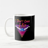 Swimmer I Don't Swim I Fly Butterfly Swimming Retr Kaffeetasse (Links)