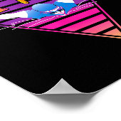 Swimmer I Don't Swim I Fly Butterfly Swimming Retr Poster (Ecke)