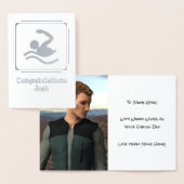 Swimmer in Silver - Laden Sie ein Foto hoch und in Folienkarte (Anzeige)