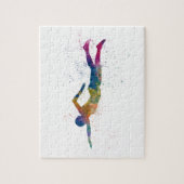 Swimmer in Watercolor Puzzle (Vertikal)
