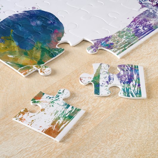 Swimmer in Watercolor Puzzle (Seite)