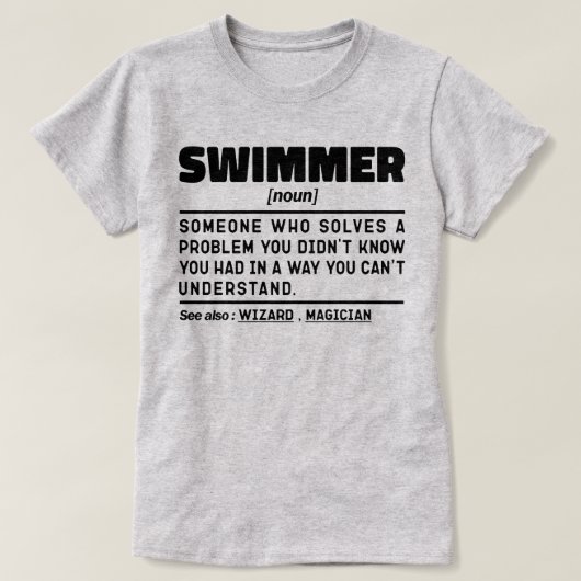 Swimmer Noun Definition Scuba Diving Spezialist T-Shirt (Design vorne)