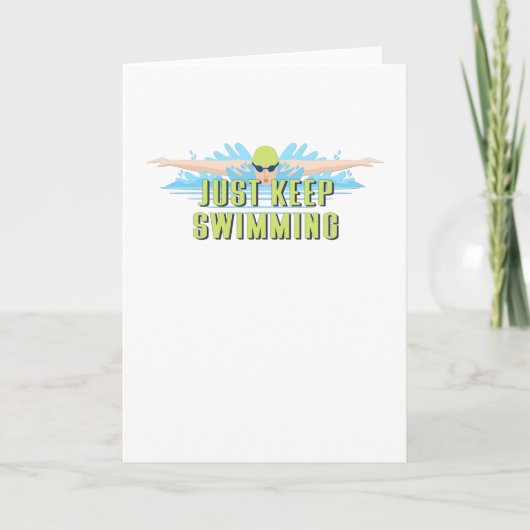 Swimmer quots: Just Keep Swimming | SWIM LOVER Karte (Vorderseite)