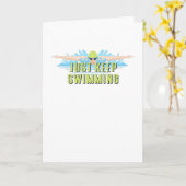 Swimmer quots: Just Keep Swimming | SWIM LOVER Karte (Gelbe Blume)