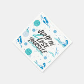 Swimmer Zitate über Sprung und Spaß Serviette (Ecke)