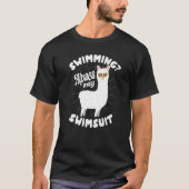 Swimming Alpaca My Swimsuit Camelid Mammal Alpaca T-Shirt (Vorderseite)