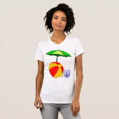 Swimming Beach Ball Umbrella T-Shirt (Vorne ganz)