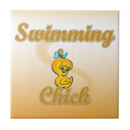 Swimming Chick Fliese (Vorderseite)