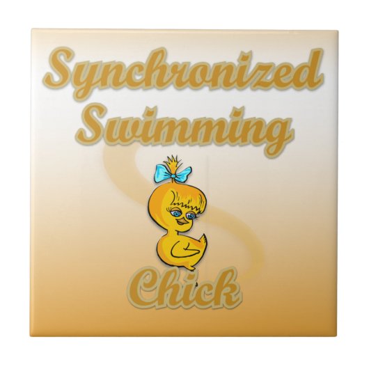 Swimming Chick Fliese (Vorderseite)