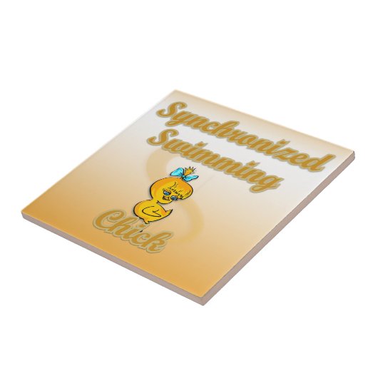 Swimming Chick Fliese (Seite)