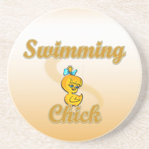 Swimming Chick Getränkeuntersetzer