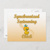 Swimming Chick Postkarte (Vorne/Hinten)