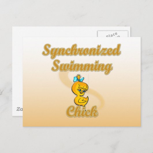 Swimming Chick Postkarte (Vorne/Hinten)