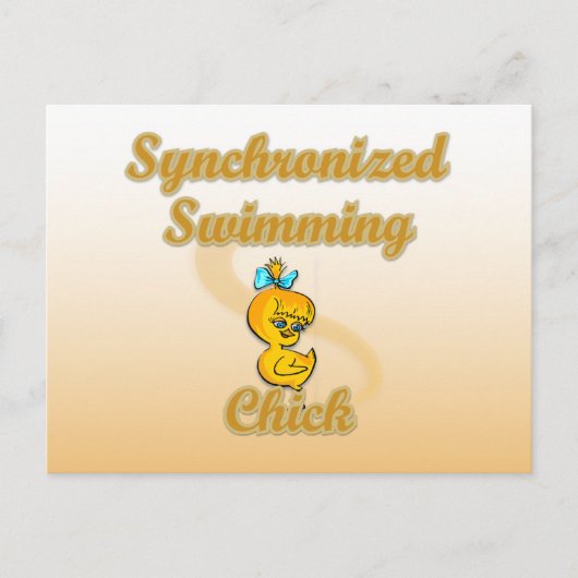 Swimming Chick Postkarte (Vorderseite)