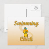 Swimming Chick Postkarte (Vorne/Hinten)