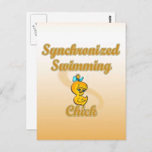 Swimming Chick Postkarte (Vorne/Hinten)