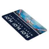 swimming christmas holiday card magnet (Rechte Seite)