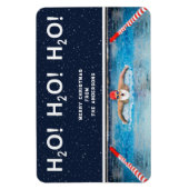 swimming christmas holiday gift card magnet (Vertikal)