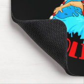 Swimming Christmas Santa Mousepad (Ecke)