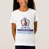 Swimming Club Wappen Niedlich Pinguin Kinder Party T-Shirt (Vorderseite)