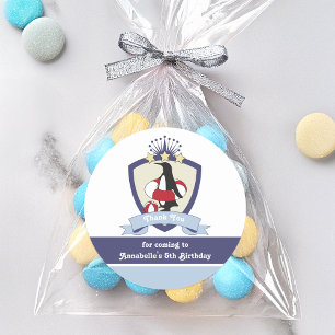 Swimming Club Wappen Niedlich Pinguin Kinder Viele Runder Aufkleber