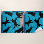 Swimming Dogs Strandtuch (Vorderseite)