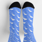 Swimming dolphins pattern socken (Oben)