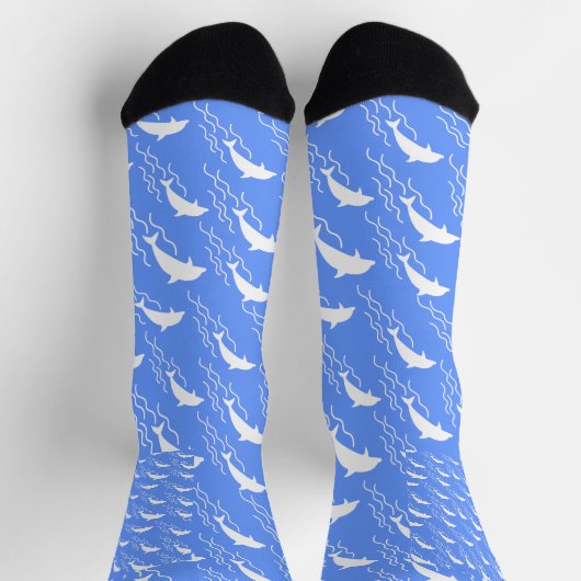 Swimming dolphins pattern socken (Oben)