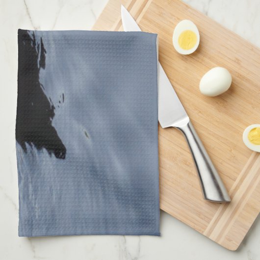 Swimming Duck in Lake, Nature Bird Wildlife Blue Handtuch (Viertel Falte)