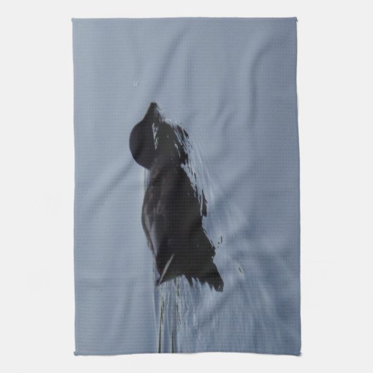 Swimming Duck in Lake, Nature Bird Wildlife Blue Handtuch (Vertikal)
