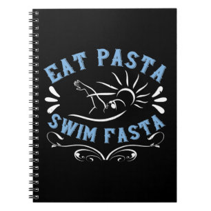 Swimming - Eat Pasta Swim Fasta Notizblock