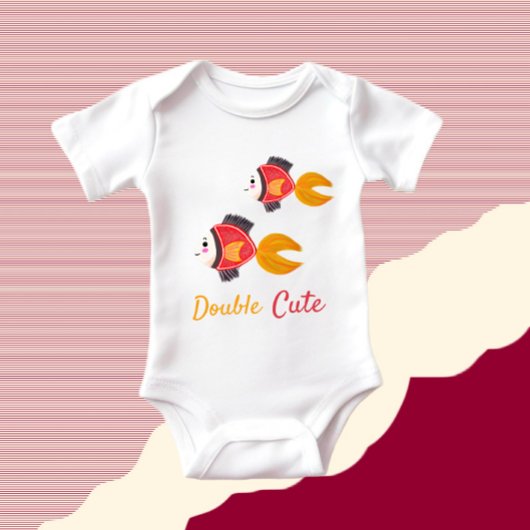 Swimming fish baby strampler