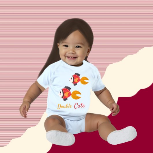 Swimming fish baby strampler