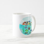 Swimming Fish Bath Kaffeetasse (VorderseiteRechts)