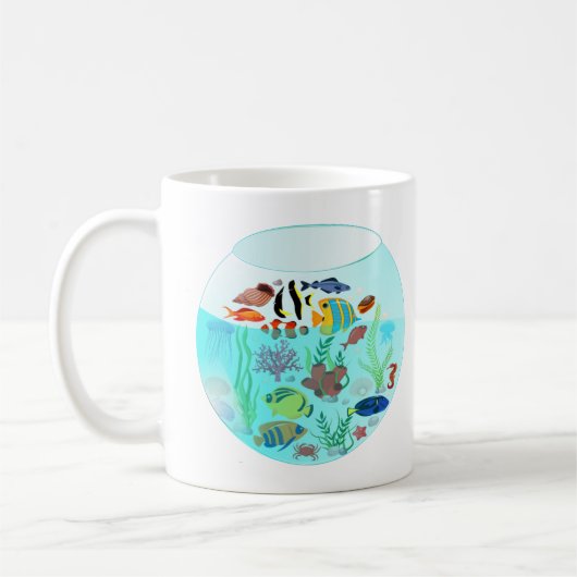 Swimming Fish Bath Kaffeetasse (Links)
