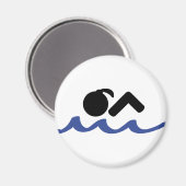 Swimming Girl Magnet (Vorderseite/Rückseite)