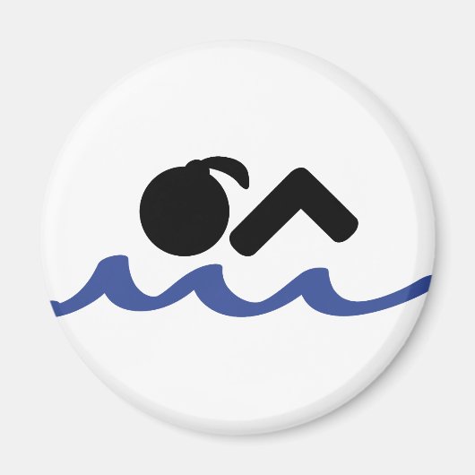 Swimming Girl Magnet (Vorne)