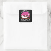 Swimming Girl Quadratischer Aufkleber (Tasche)