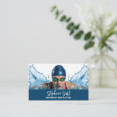 Swimming Instructor Visitenkarte (Stehend Vorderseite)