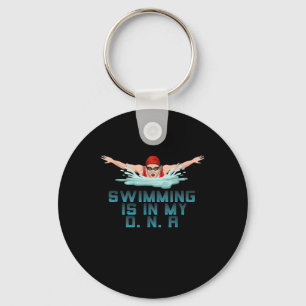 Swimming Is My DNA Swimming Lover Funny Swimmer Schlüsselanhänger