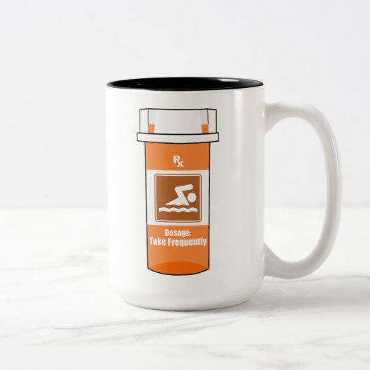 Swimming Is My Drug Zweifarbige Tasse (Rechts)