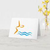 swimming karte (Gelbe Blume)