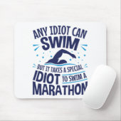 Swimming Marathon Open Water Funny Sprichwort Mousepad (Mit Mouse)