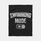 Swimming Mode On Funny Swimmer Gift Diver Coach Fleecedecke (Vorderseite)